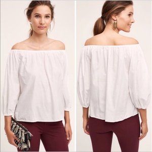 Holding Horses Clara White Off-Shoulder Top XS